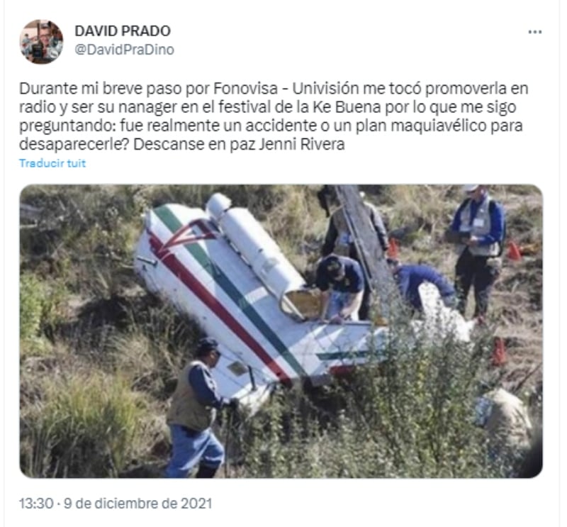 Revelan causas accidente Jenni Rivera: ¿Qué provocó la caída?