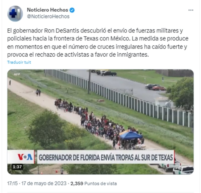 Ron DeSantis sends military to Texas