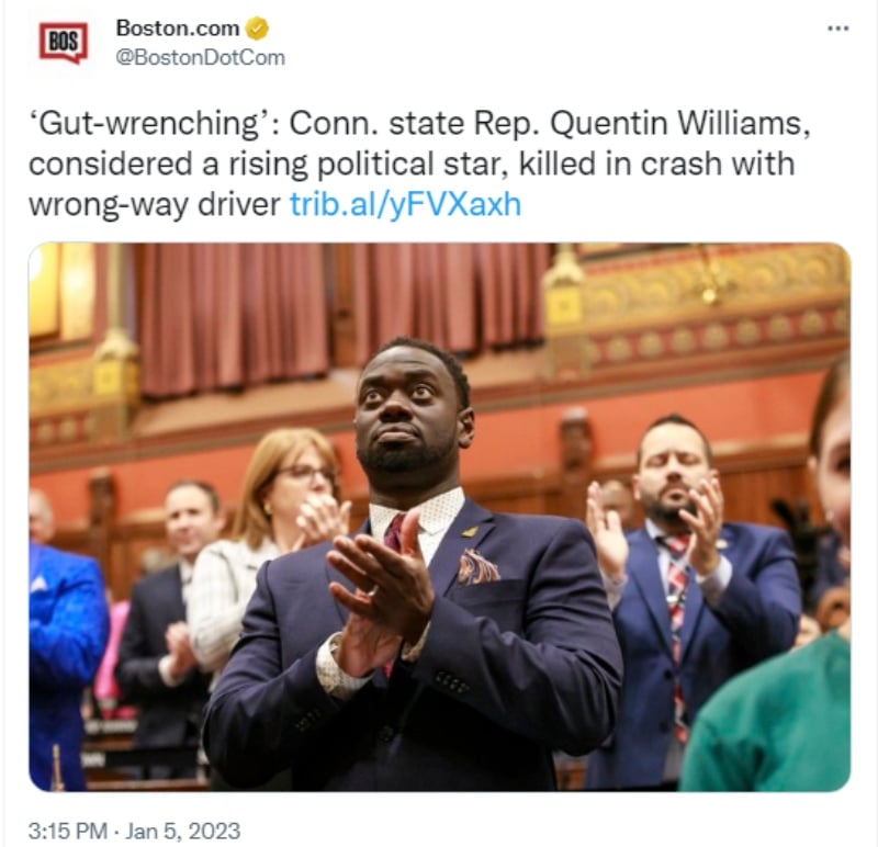 Politician Quentin Williams dies: "I was very proud of him"