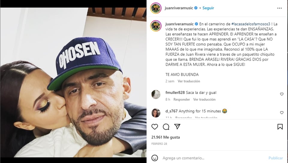 Juan Rivera mala noticia salud de su esposa