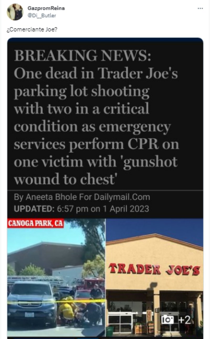 Tiroteo en tienda Trader Joe's