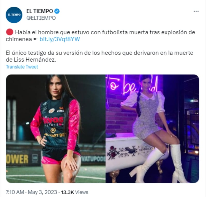 Liss Hernández's chimney explodes