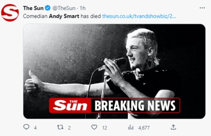 Comedian Andy Smart dies