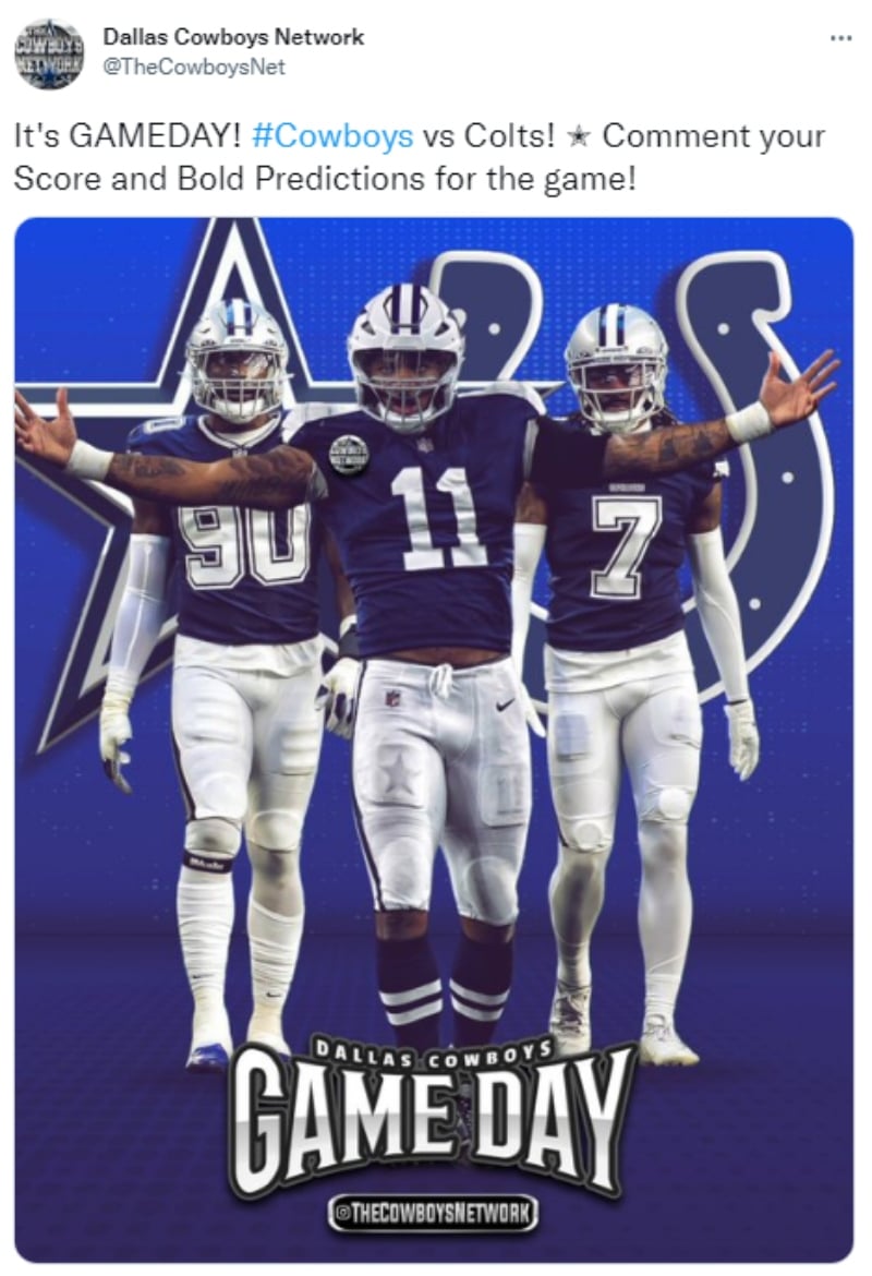 Cowboys vs Colts: Duelo de Sunday Night