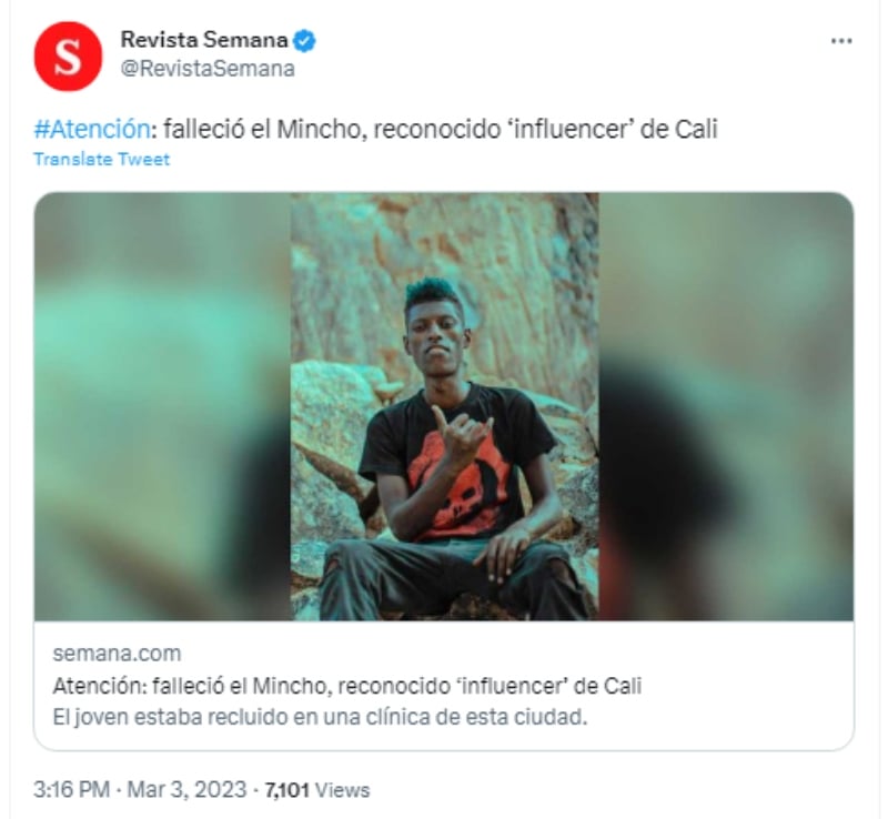 Muere el influencer conocido El Mincho