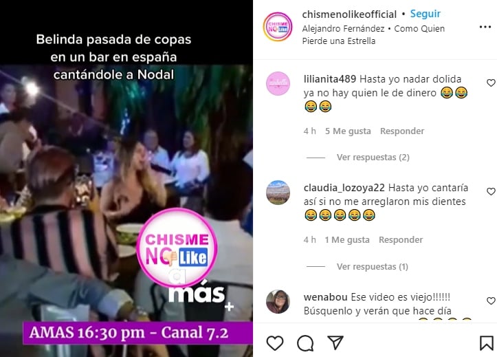 Belinda pasada de copas
