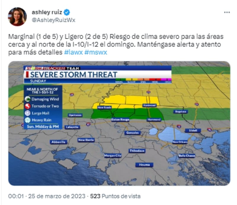 Advertencia clima severo EEUU: Pronostican más tormentas