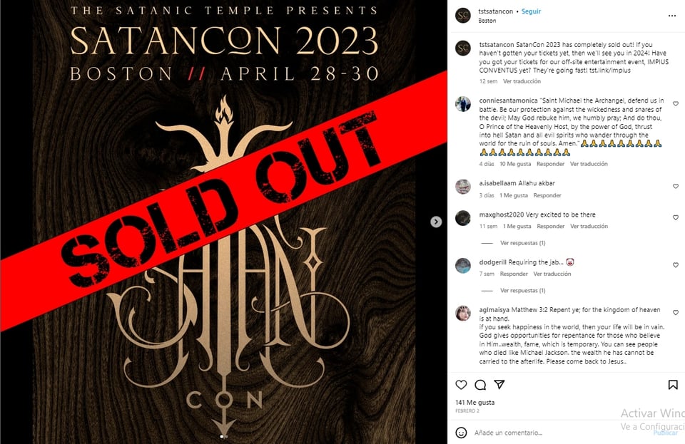 Church asks for prayer for the SatanCon 2023 event