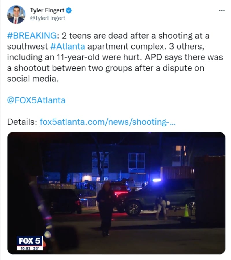 Tiroteo Atlanta saldo mortal: Dos adolescentes murieron
