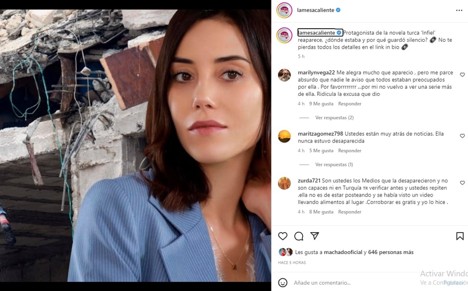 Actriz Cansu Dere reaparece: Estuvo desaparecida por un mes
