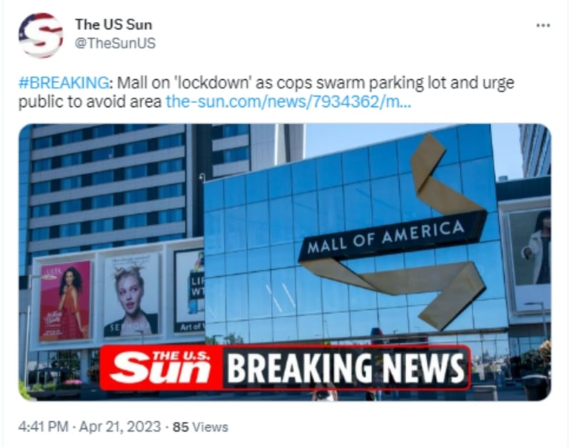 Cierran el Mall of America de Minnesota por hombre armado