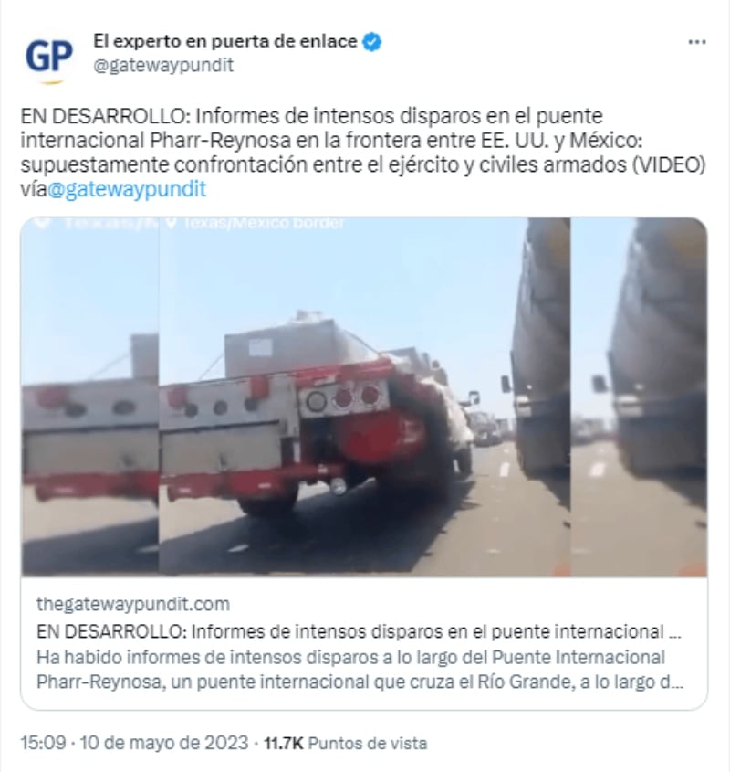 Terror en puente fronterizo