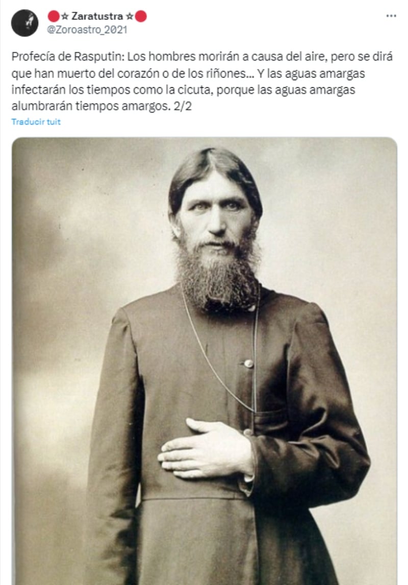 Rasputín predijo su muerte