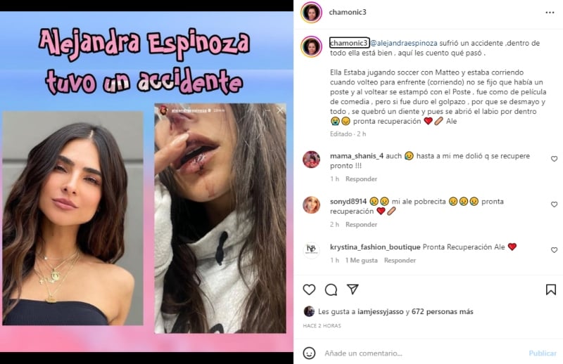Alejandra Espinoza sufre accidente: Revelan que sucedió