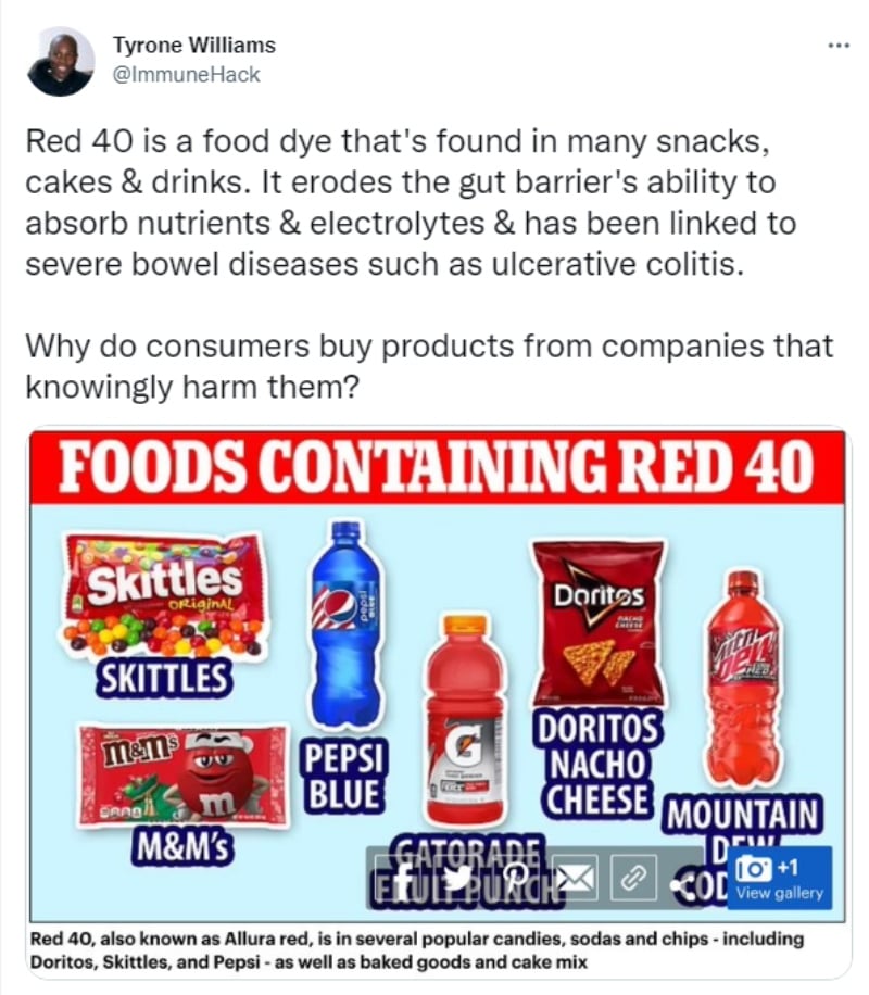 Advierten sobre el colorante Red 40