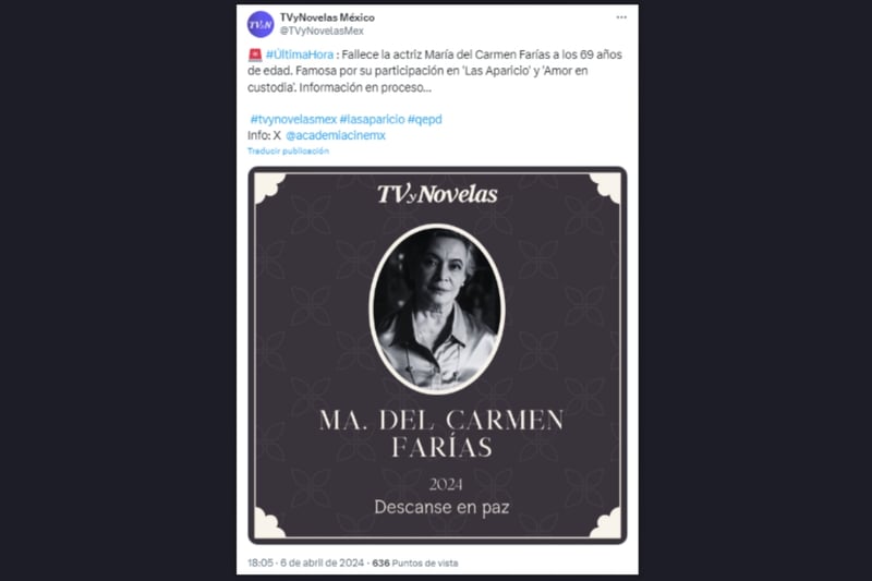 María Carmen Farías, actriz, telenovelas, celebridades, MundoNOW