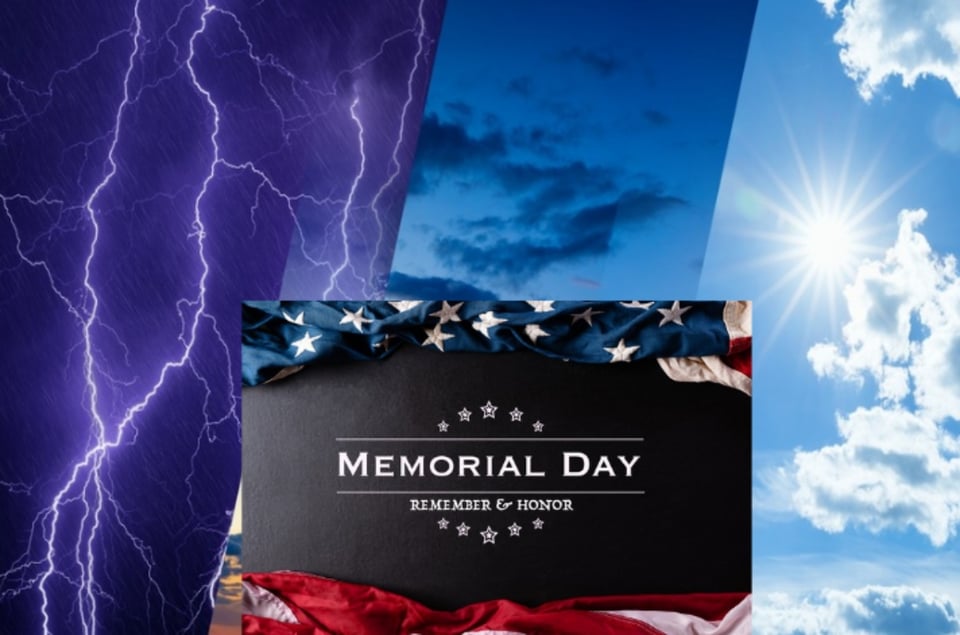 Intensas lluvias pronosticadas para el fin de semana del Memorial Day