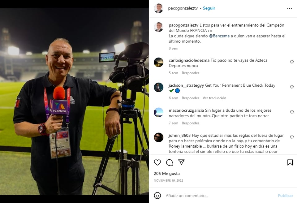 Paco González anuncia muerte de su hija