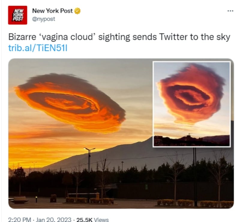 Se forma extraña nube rosada en Turquía