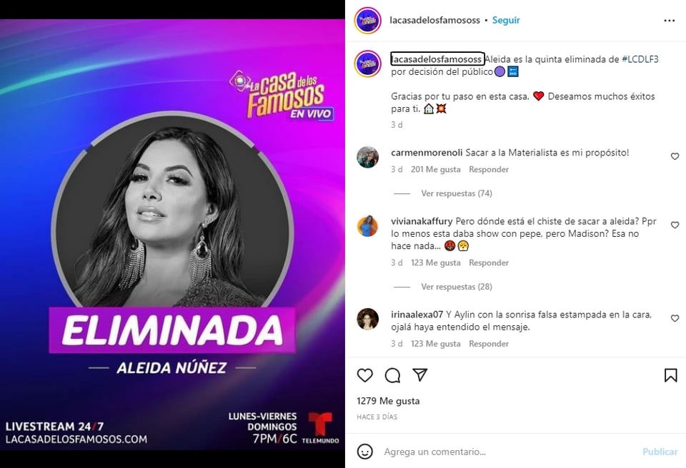 Aleida Nuñez Casa de los Famosos: ¿Cómo calificarías esta experiencia en La Casa de los famosos, qué fue lo que te decepcionó más?