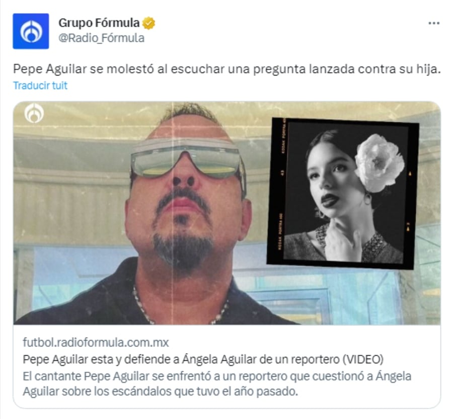Pepe Aguilar defiende a su hija Ángela