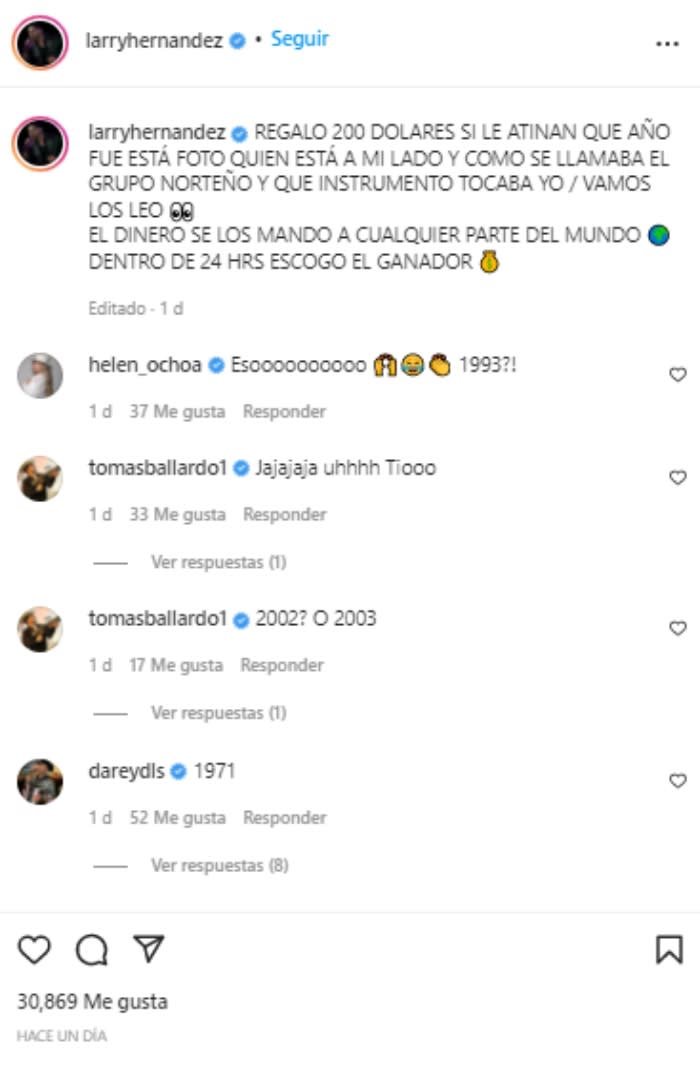 Larry Hernandez $200