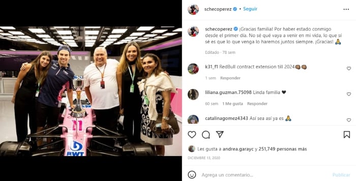 Problemas Checo Pérez y esposa