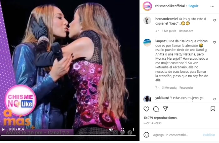 Gloria Trevi Mónica Naranjo se besan