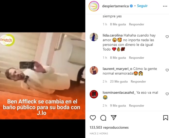 Ben Affleck boda JLo