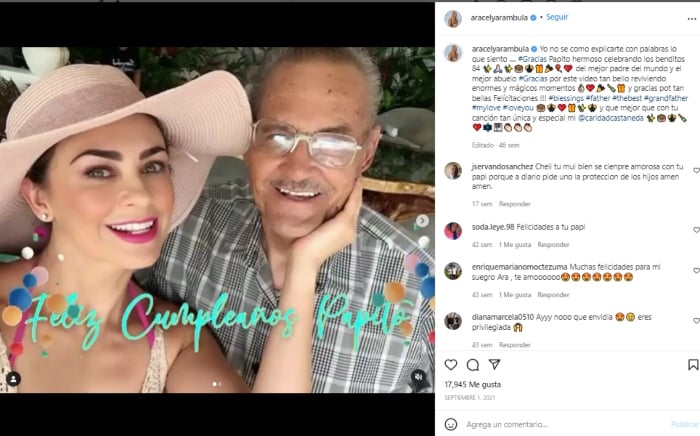 Aracely Arámbula muerte papá