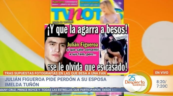Julián Figueroa se disculpa con su esposa