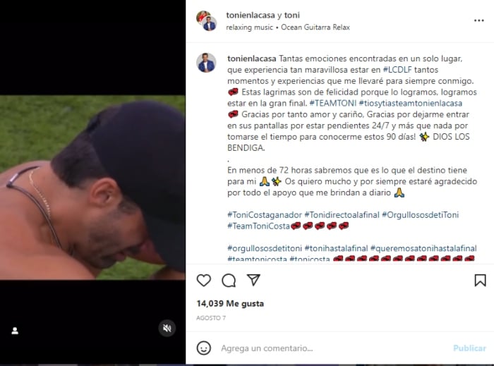 Toni Costa experiencia La Casa de los Famosos