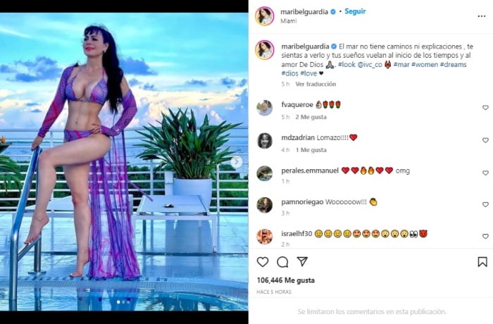 Maribel Guardia shows off an impact body