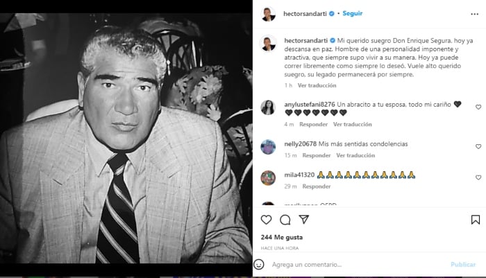 Héctor Sandarti está de luto