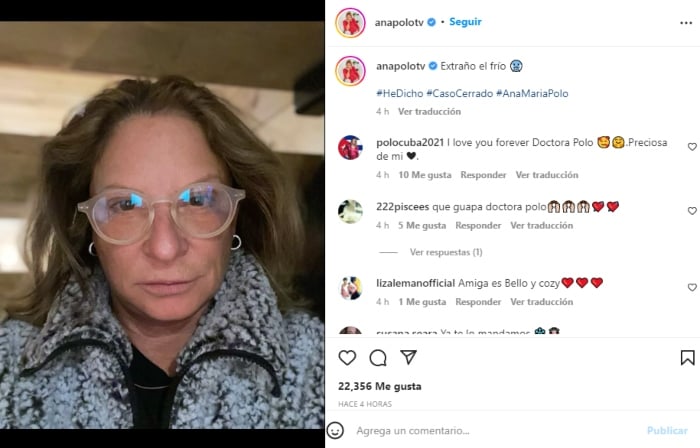 Ana María polo reappears