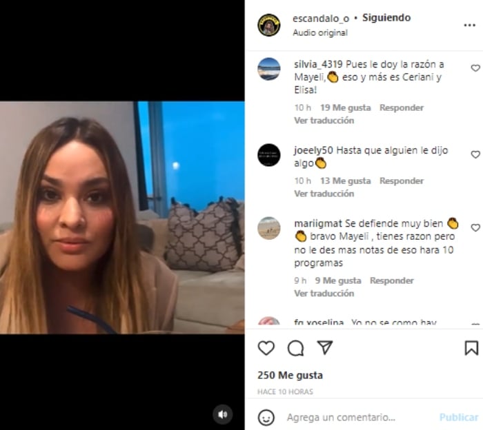 Mayeli Alonso confesión Javier Ceriani