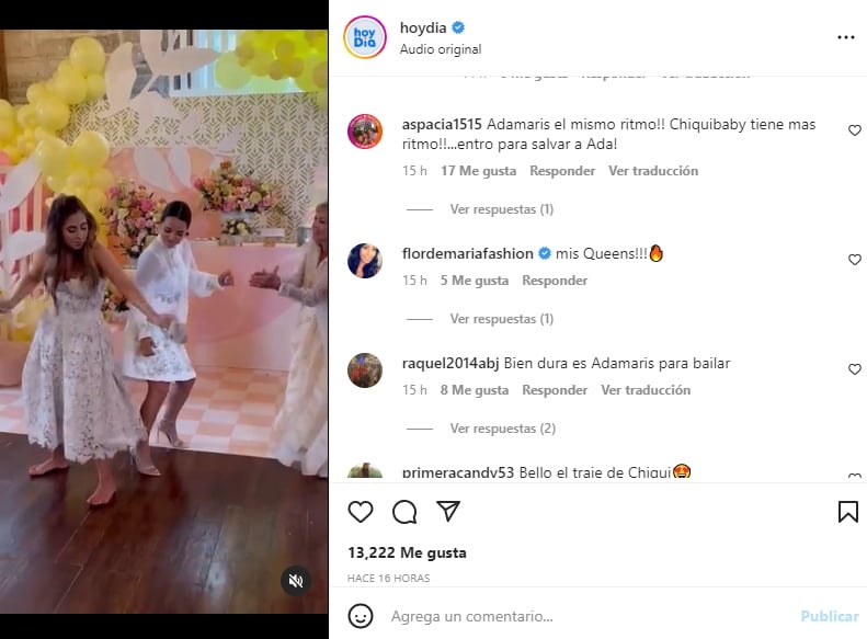Adamari López baila en bautizo