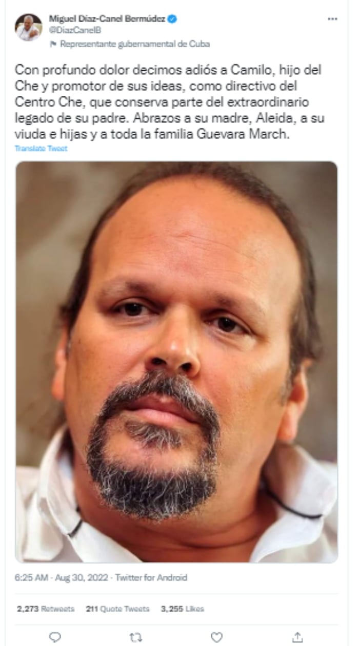 Murió Camilo Guevara