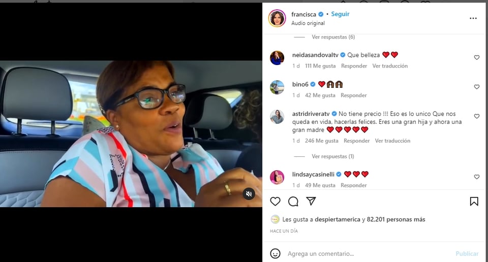 Francisca cumple sueño de mamá