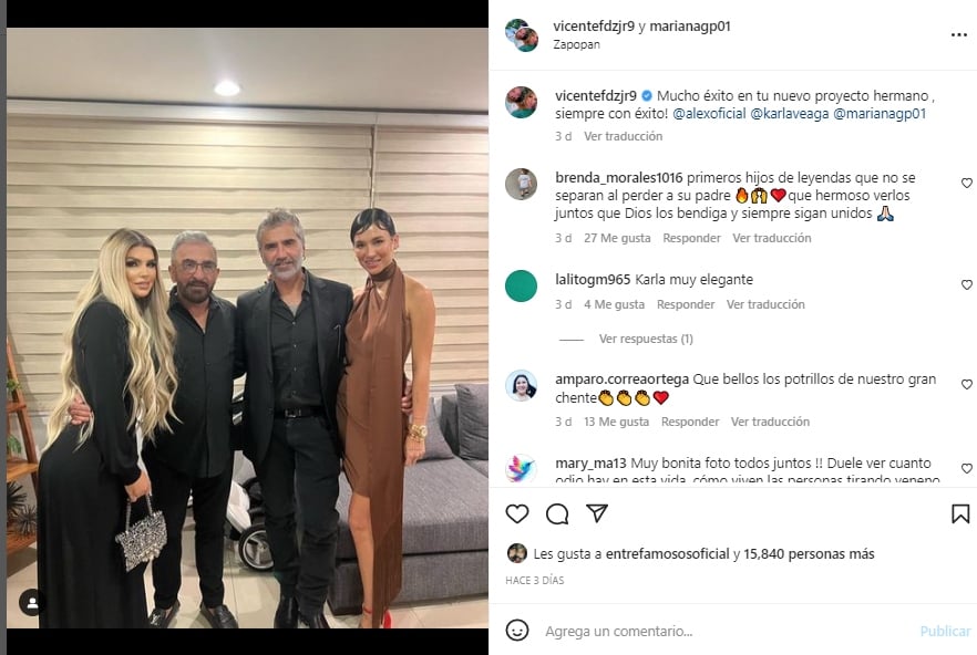 Critican novia Vicente Fernández Jr