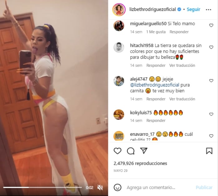 Lizbeth Rodríguez meneando celulitis
