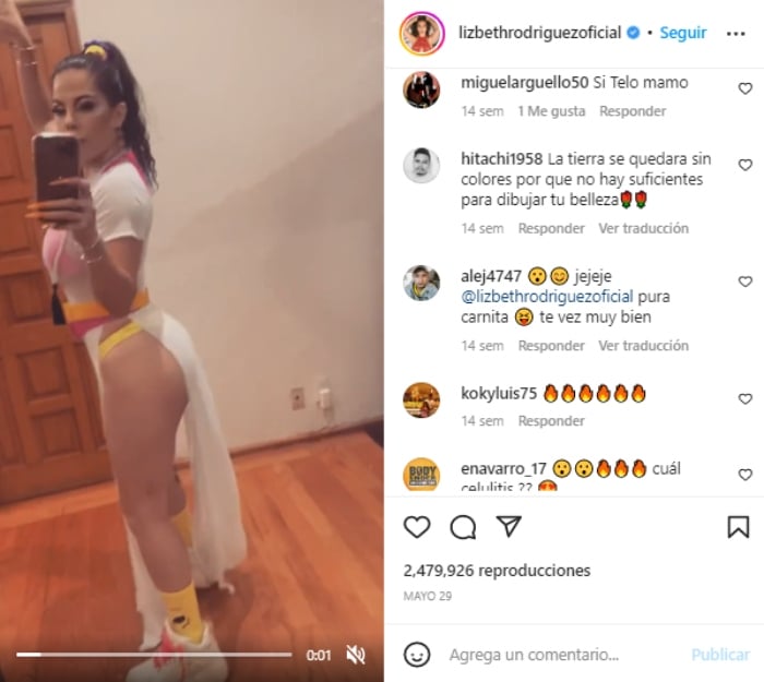 Lizbeth Rodríguez meneando celulitis