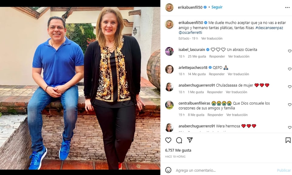 Erika Buenfil is in mourning