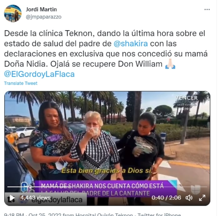 Qué le sucedió al papá de Shakira