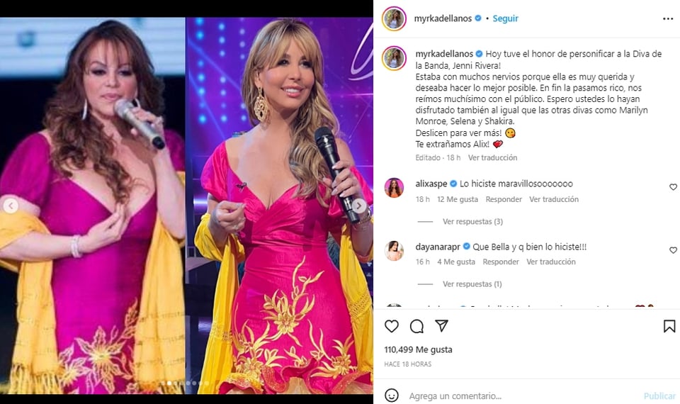 Myrka Dellanos se disfraza de Jenni Rivera
