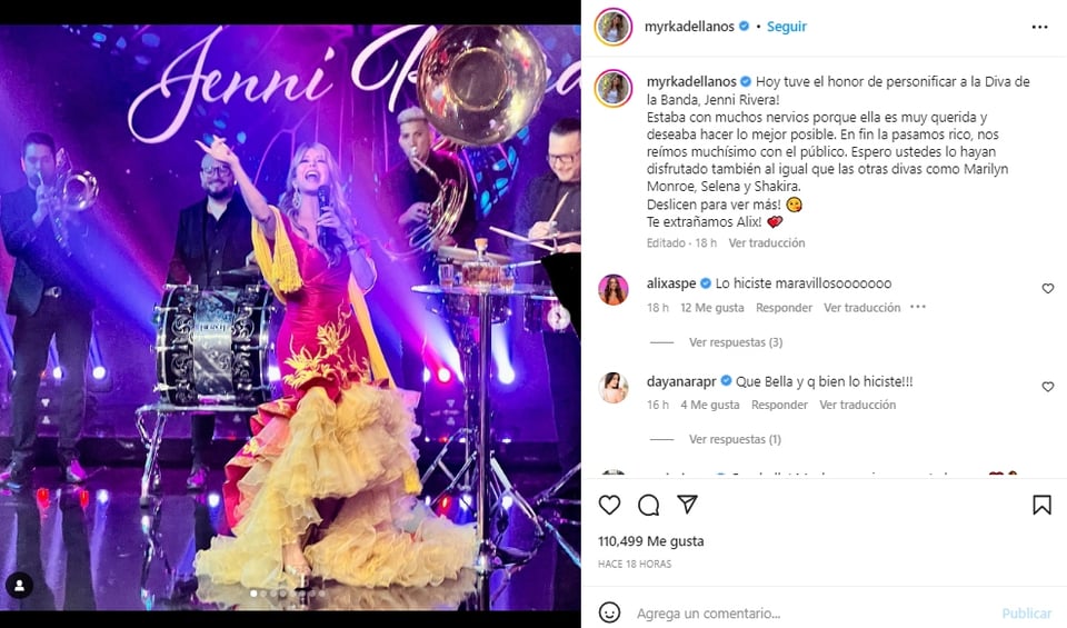 Myrka Dellanos se disfraza de Jenni Rivera