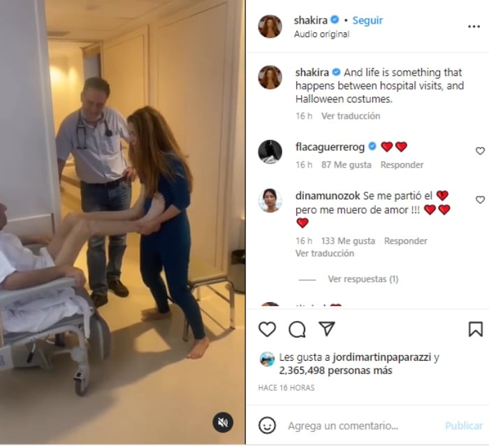 Shakira noticias salud padre