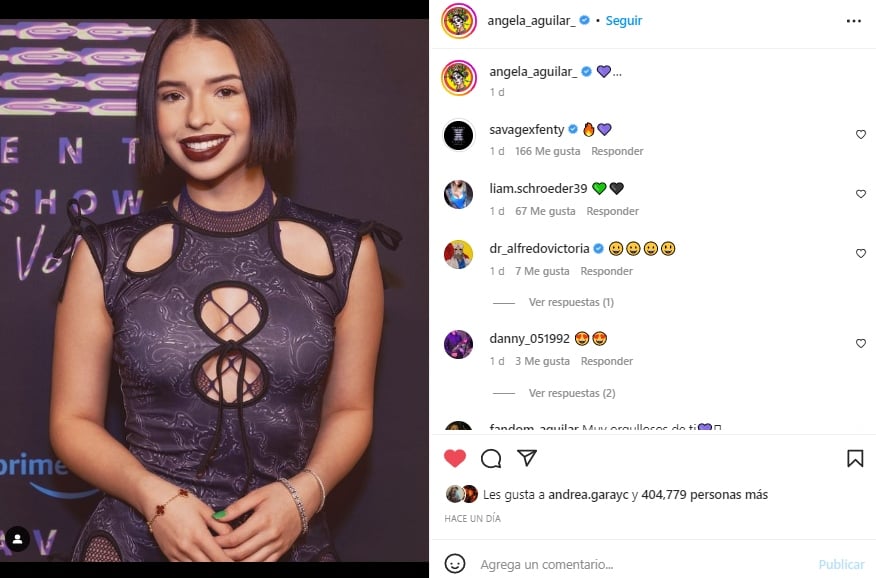Ángela Aguilar sexy atuendo Rihanna