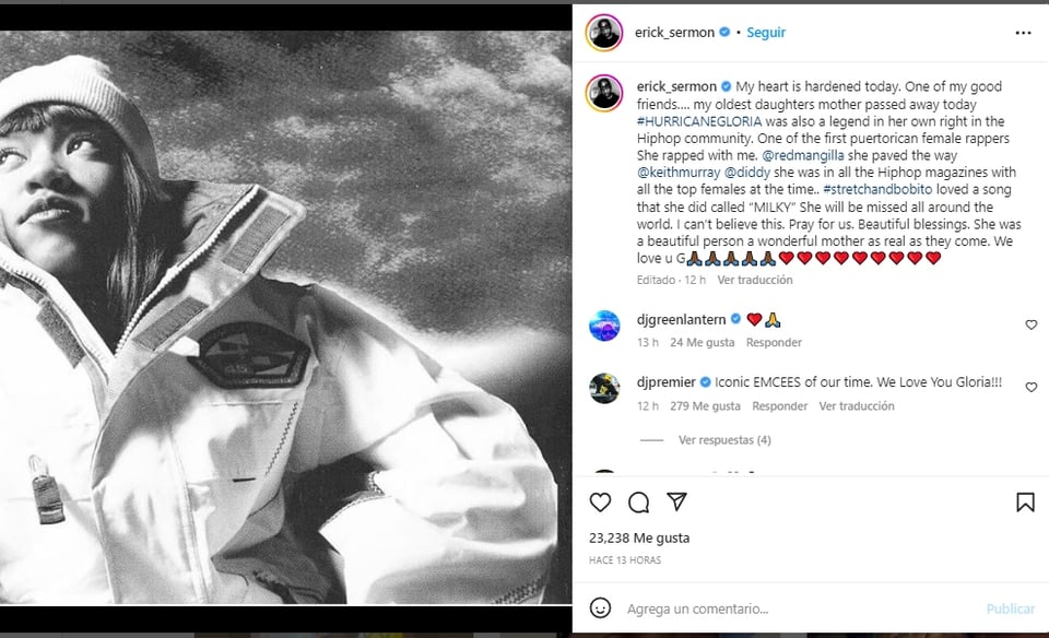 Muere Gloria Rodríguez Hurricane G