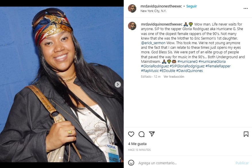 Muere Gloria Rodríguez Hurricane G